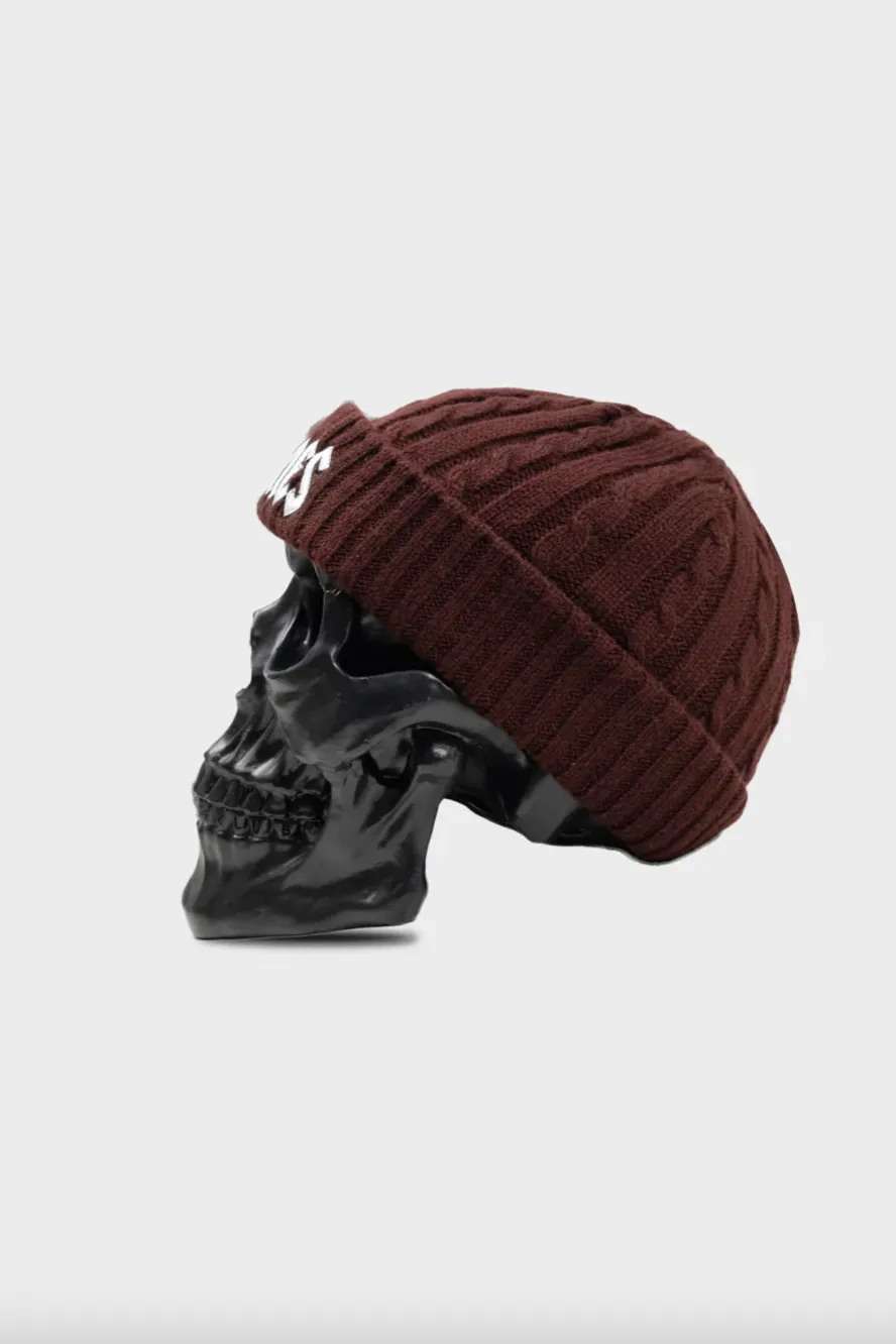 BILLY BONES CLUB SQUEALER FISHERMAN BEANIE - BROWN