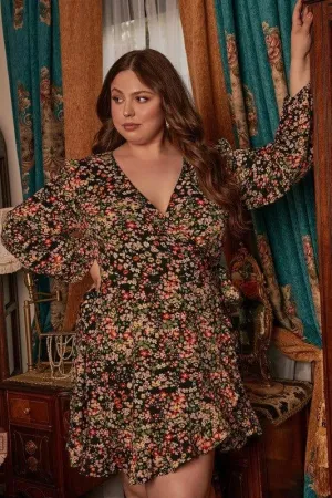 Ditsy Floral Wrap Dress