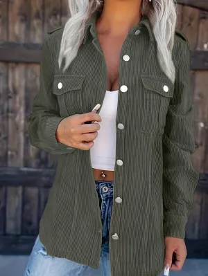 ELIRIS | Elegant Women's Corduroy Blazer with Butterfly Pockets