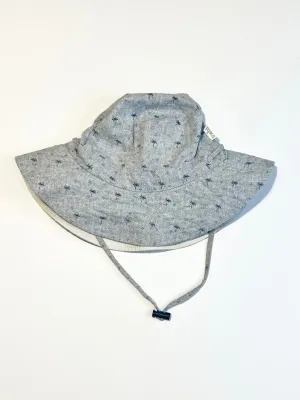 Grey palms sun hat - Size 4 years  