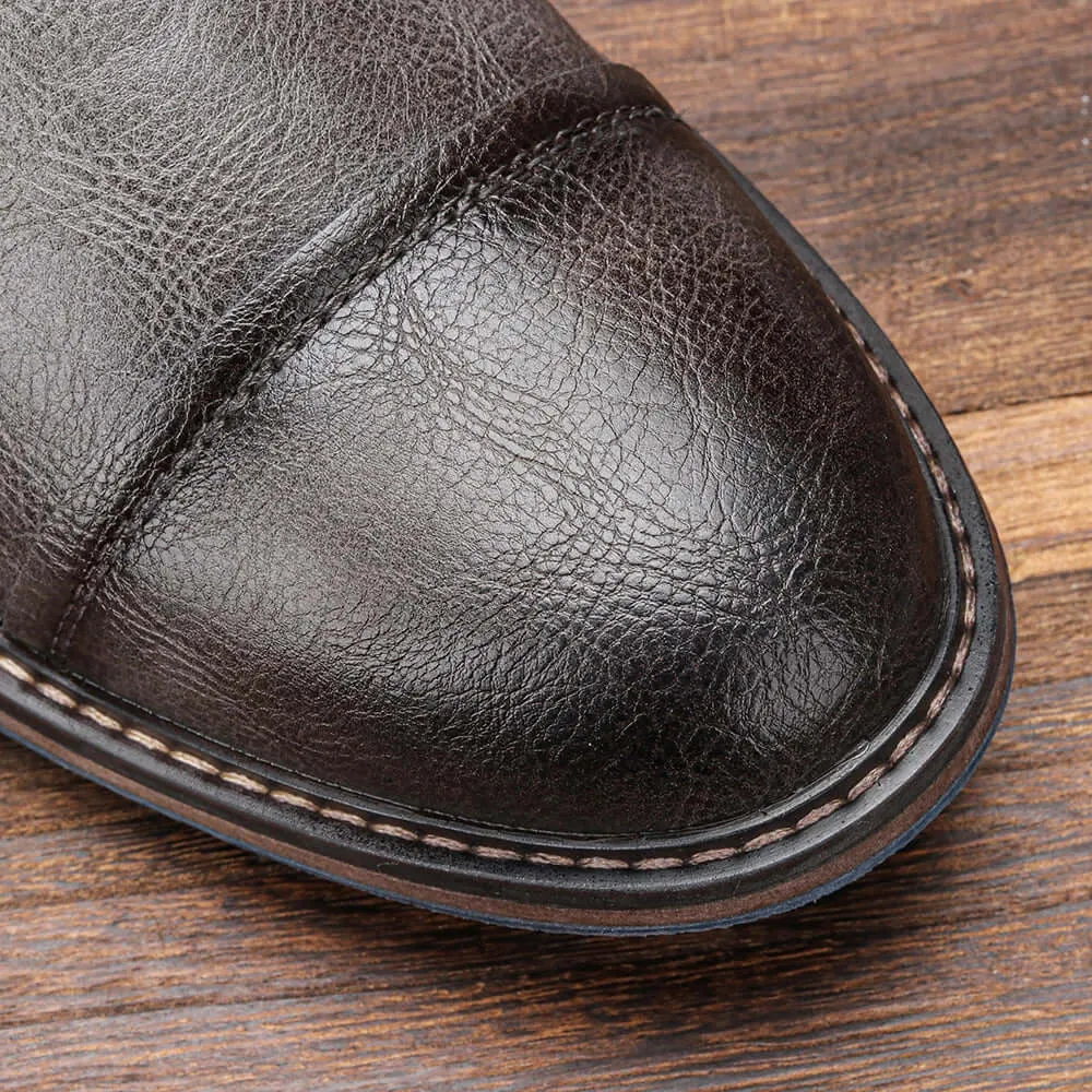 Men's Leather Ankle Boots: Durable, Slip-Resistant, Casual