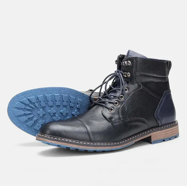 Men's Leather Ankle Boots: Durable, Slip-Resistant, Casual