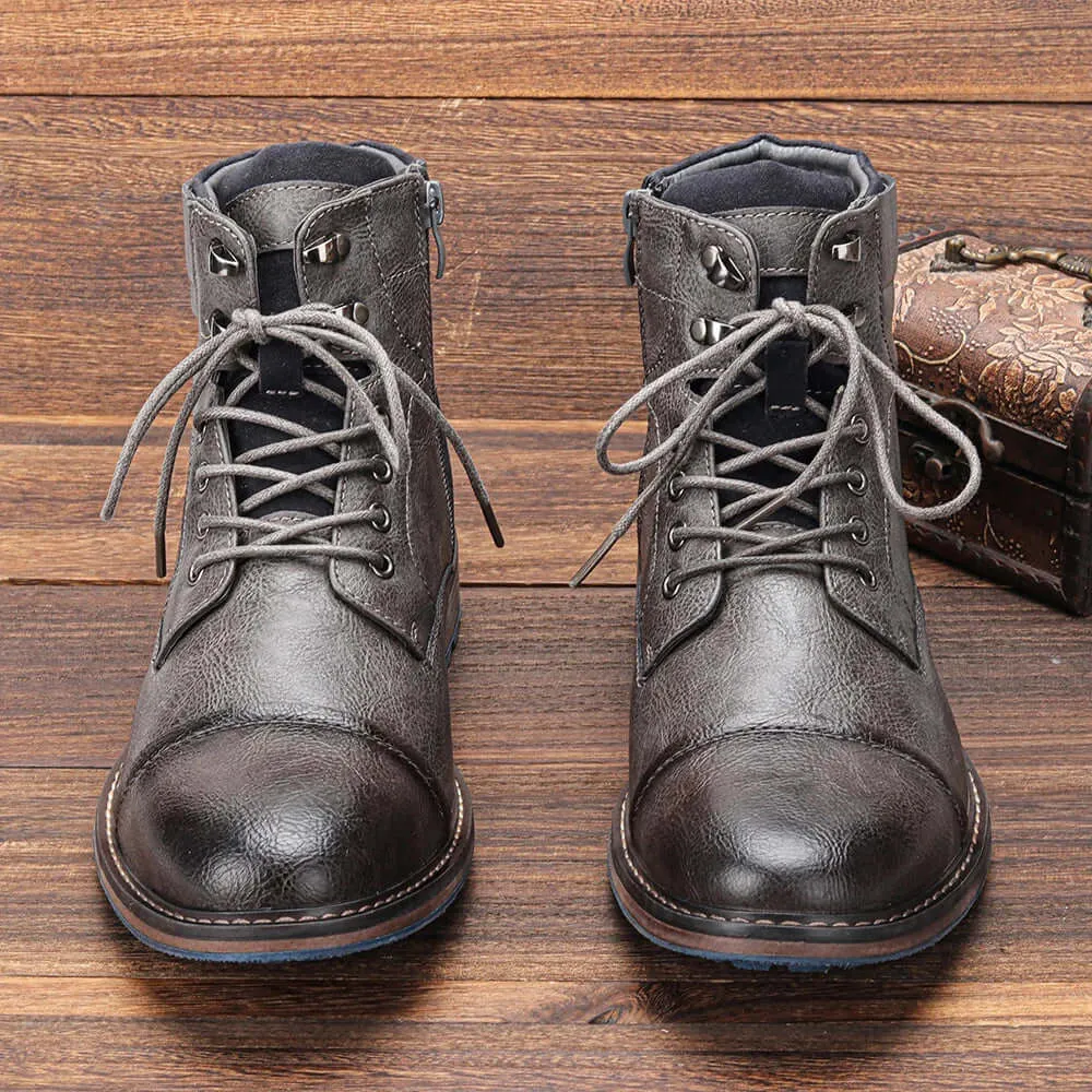 Men's Leather Ankle Boots: Durable, Slip-Resistant, Casual