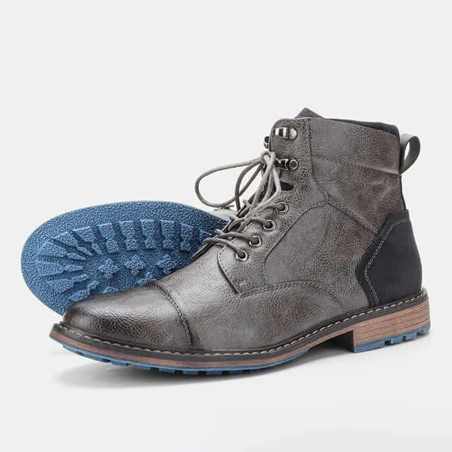 Men's Leather Ankle Boots: Durable, Slip-Resistant, Casual