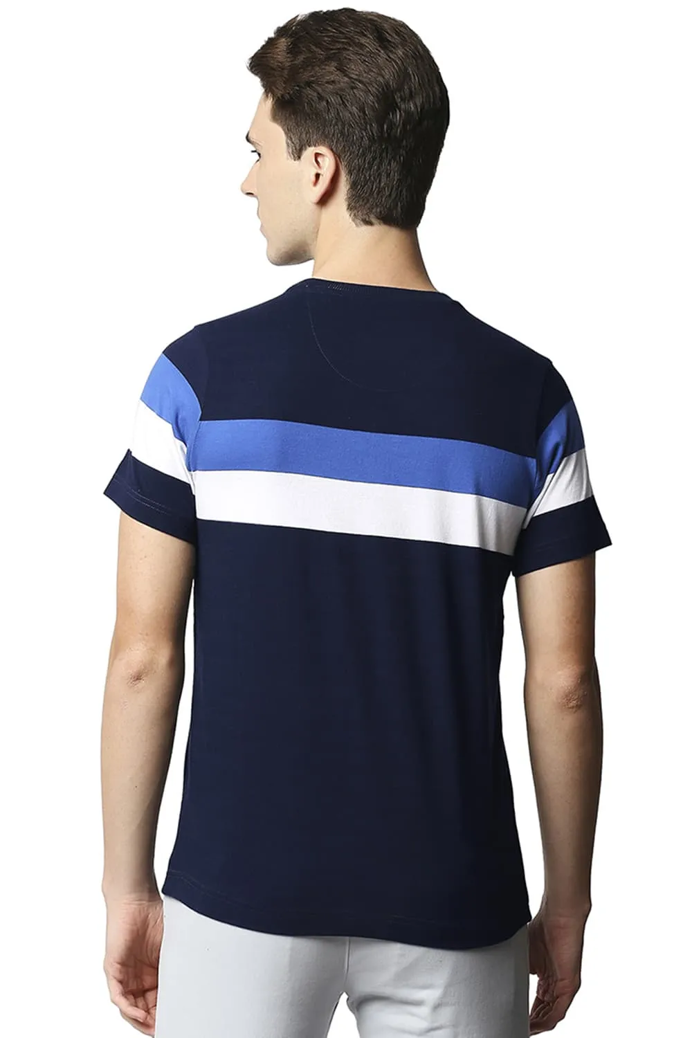 Muscle Fit Stripe Crew Neck T-shirt