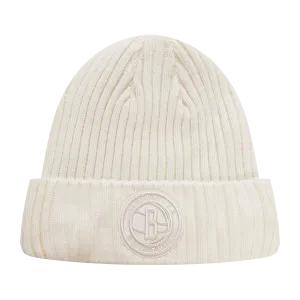 NBA BROOKLYN NETS NEUTRAL UNISEX BEANIE (EGGSHELL)