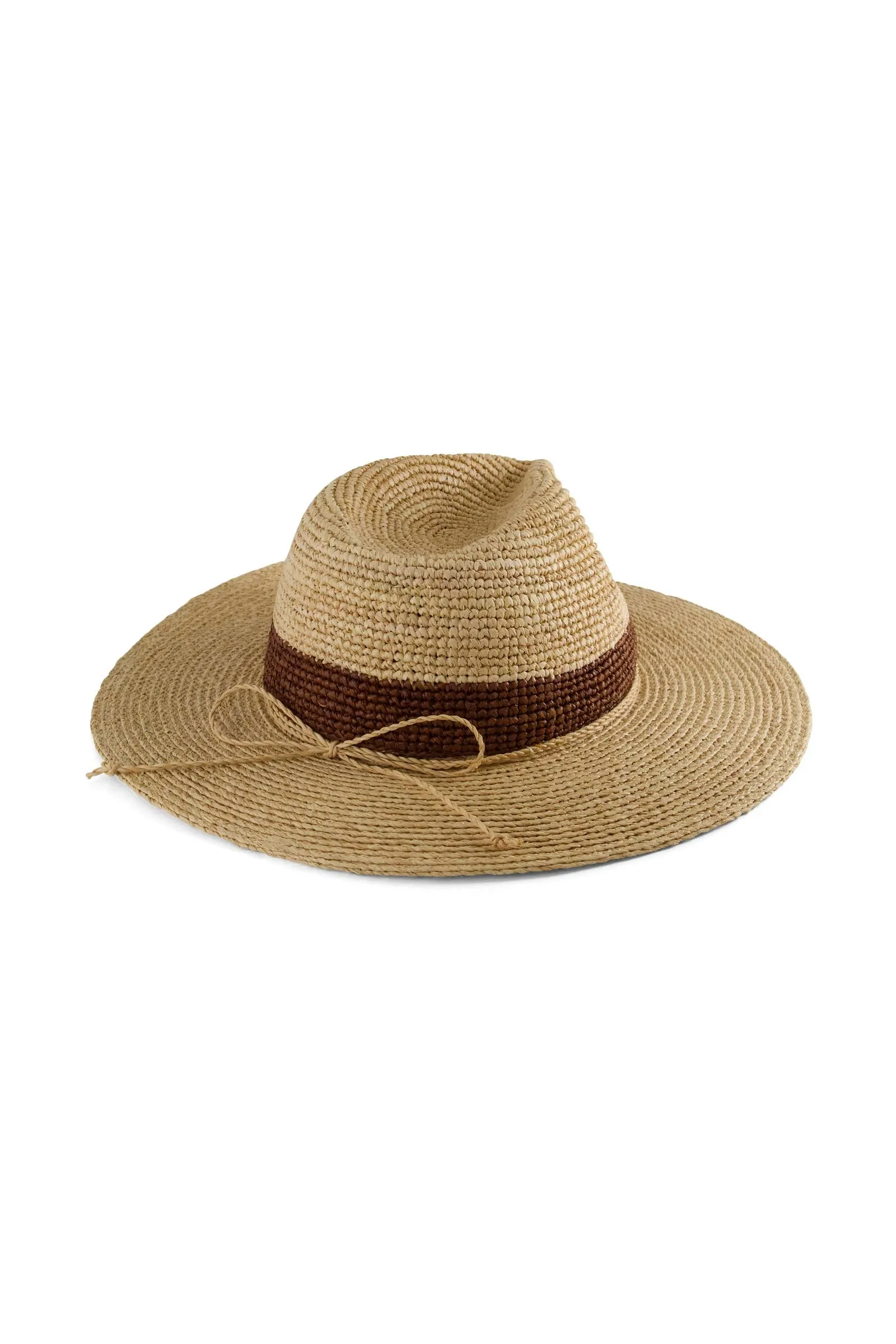 Playa Crochet Raffia Fedora | Natural