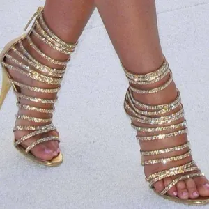 Sexy Artificial Diamond Crystal High Thin Heels