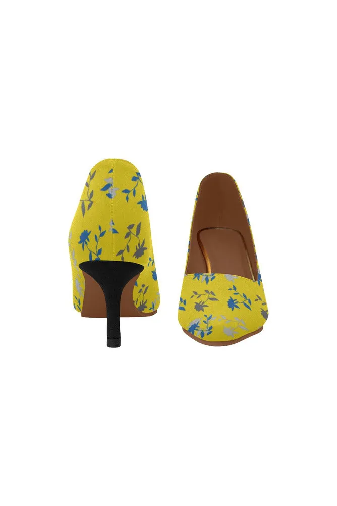 Sun and Fun Women's Pointed Toe Low Heel Pumps
