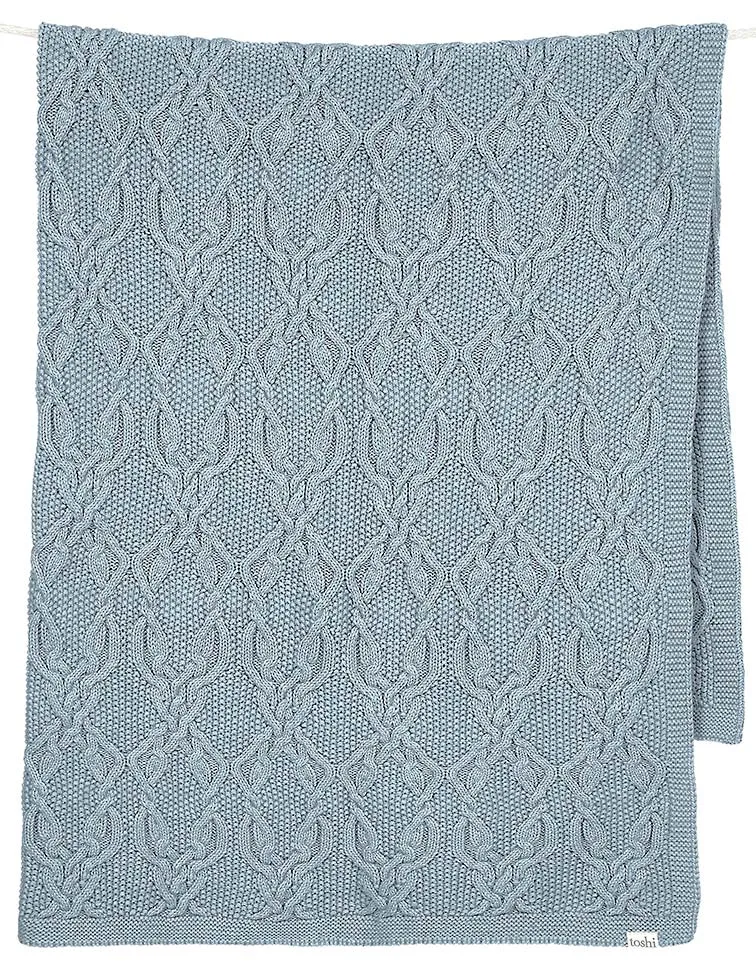 Toshi Organic Knit Blanket Bowie Storm