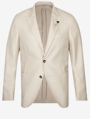 Unconstructed Wool Jacket Beige